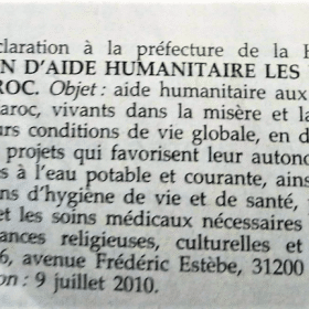 Déclaration Journal Officiel Enfants du Douar